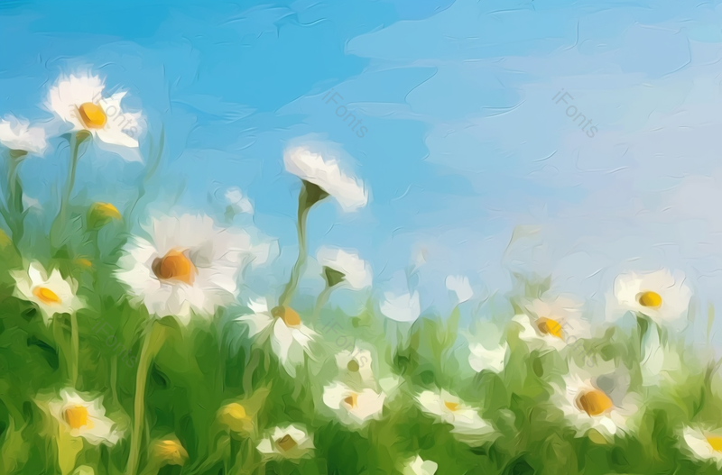绿色夏天雏菊水彩手绘,插画/手绘图,插画/手绘图库,插画/手绘图下载,插画/手绘